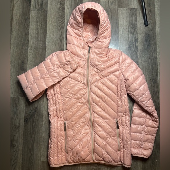 NWOT Michael Kors Blush Quilted Puffer Jacket Down/Feather Packable Filling - Picture 2 of 7